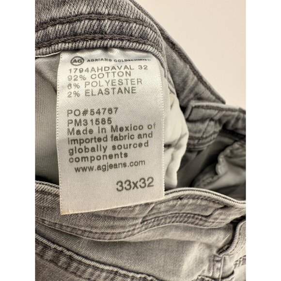 AG Adriano Goldschmied Jeans Mens 33x32 Everett Denim Gray Straight Slim - Picture 5 of 9